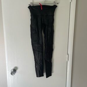 Spanx faux leather moto leggings